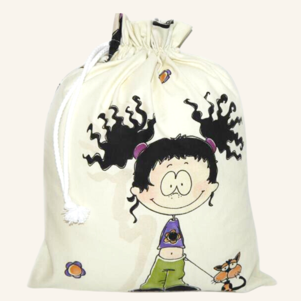 Wäschebeutel "Mädchen" mit Namen bestickt -personalisiert-